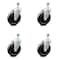 Service Caster 5 Inch Hard Rubber Wheel Swivel 1/2 Inch Threaded Stem Caster Set SCC-TS20S514-HRS-121315-4 - alternate 1